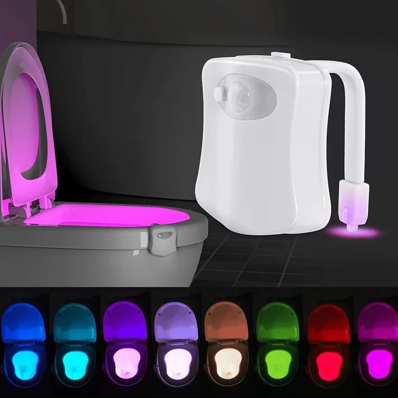 Motion Sensor Light Wireless LED Night Light  8colors Lamp Toilet Bathroom Atmosphere Light Colorful Sensor LED Night Lights