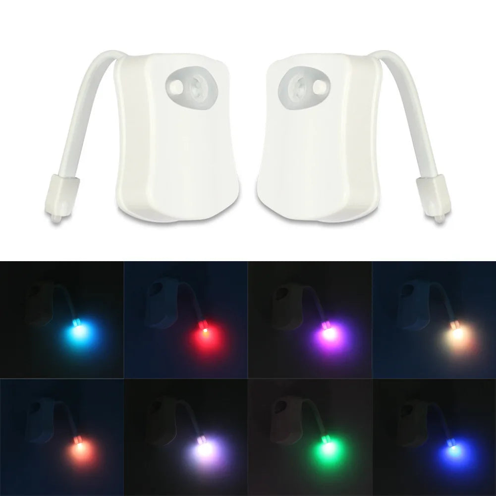 Motion Sensor Light Wireless LED Night Light  8colors Lamp Toilet Bathroom Atmosphere Light Colorful Sensor LED Night Lights