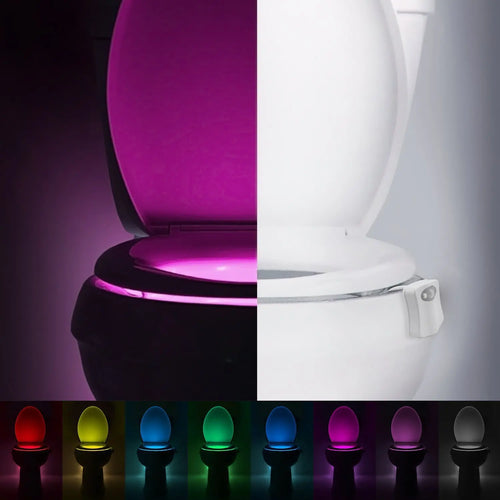Motion Sensor Light Wireless LED Night Light  8colors Lamp Toilet Bathroom Atmosphere Light Colorful Sensor LED Night Lights