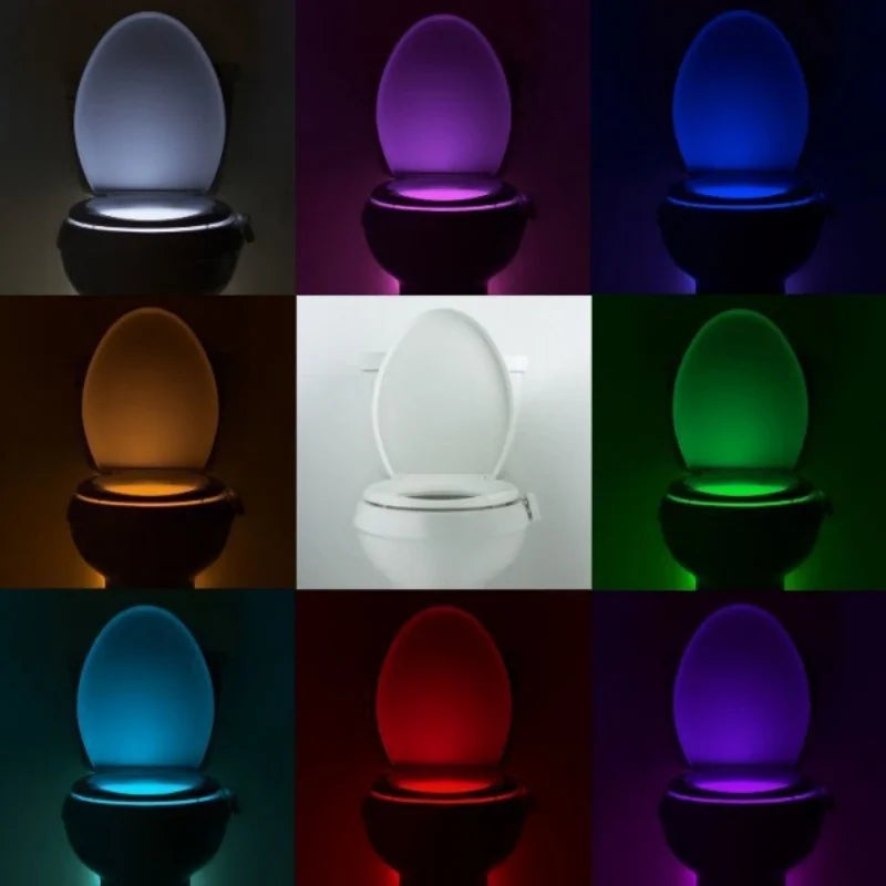 Motion Sensor Light Wireless LED Night Light  8colors Lamp Toilet Bathroom Atmosphere Light Colorful Sensor LED Night Lights