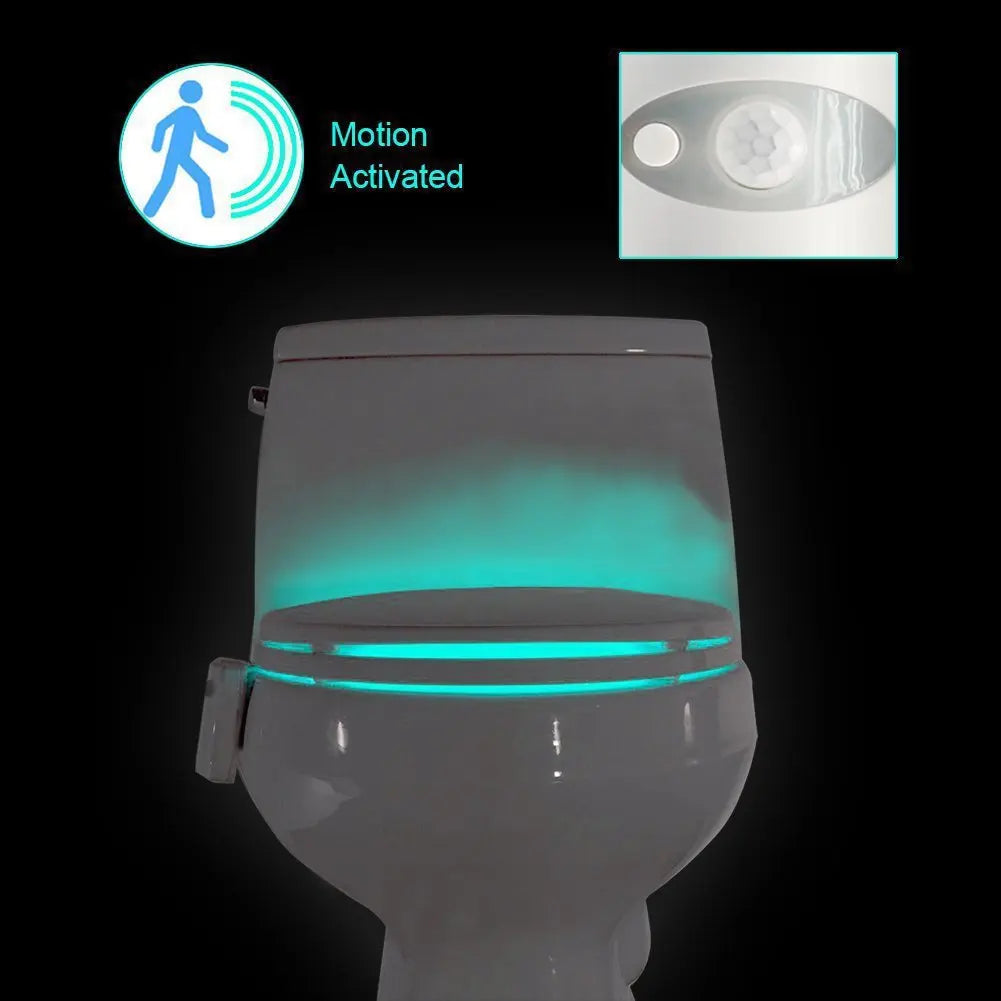 Motion Sensor Light Wireless LED Night Light  8colors Lamp Toilet Bathroom Atmosphere Light Colorful Sensor LED Night Lights